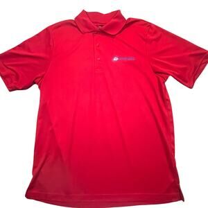 24 Hour Fitness Employee Polo Shirt Red Size Medium Athletic Gym Uniform